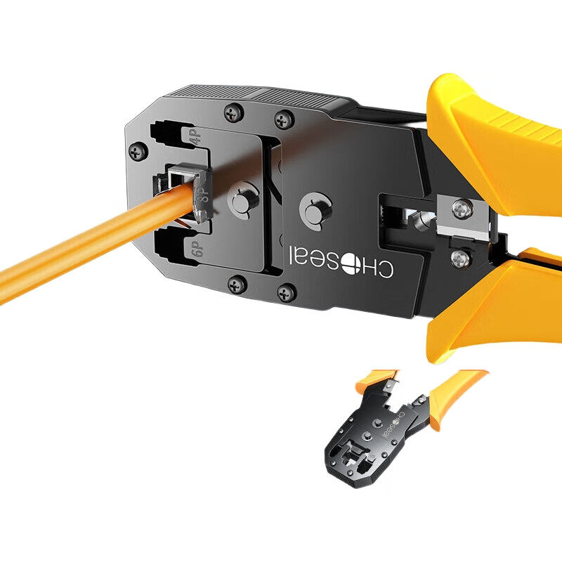 Разъемы CHOSEAL Cat6A экранированные RJ45, гигабитные сетевые кристаллические головки, профессиональные сетевые штекеры, двухкомпонентный дизайн, 20 шт., QS9076Z20