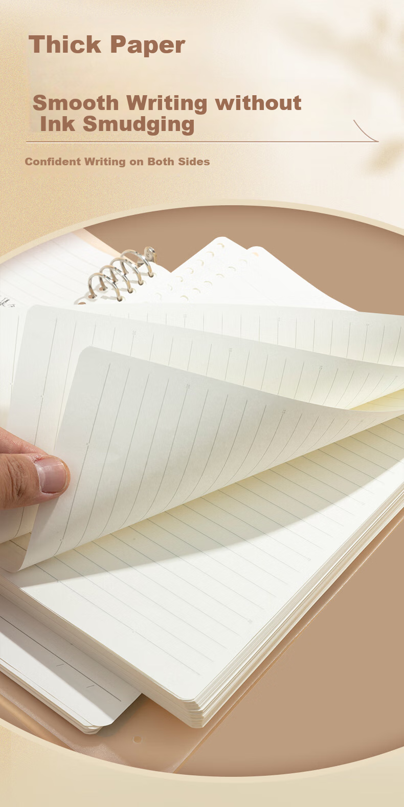 M&G Stationery B5/100 Sheets Loose-Leaf Notebook Refill Paper for Exam Preparation, Homework, Lined Pages, Single Book HB5A10A Essential for Exams 6
