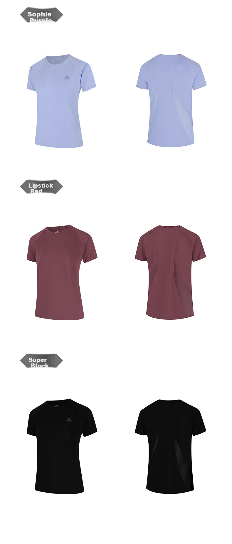 361° Women's Short-Sleeve Summer Clothing, New Cool-Feeling T-Shirt, Sun Protection Shirt, Ice Silk Sports Running Top, 662524116-7 33