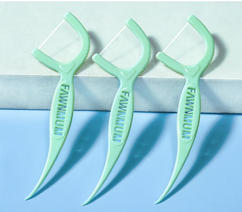 FAWNMUM Strong And Smooth Flat Dental Floss Picks, 50 Pieces X 3 Boxes, Portable Toothpicks And Dental Floss for Cleaning Between Teeth 1
