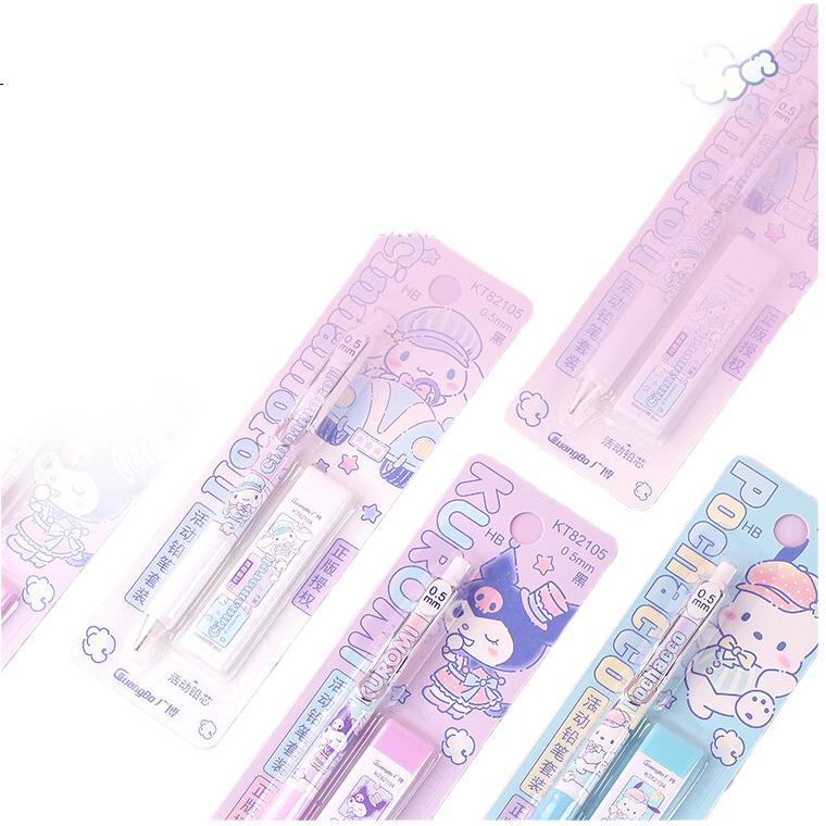 Набор механических карандашей GuangBo с героями Sanrio Pochacco, 0.5 мм, HB, пластик, 1 шт.