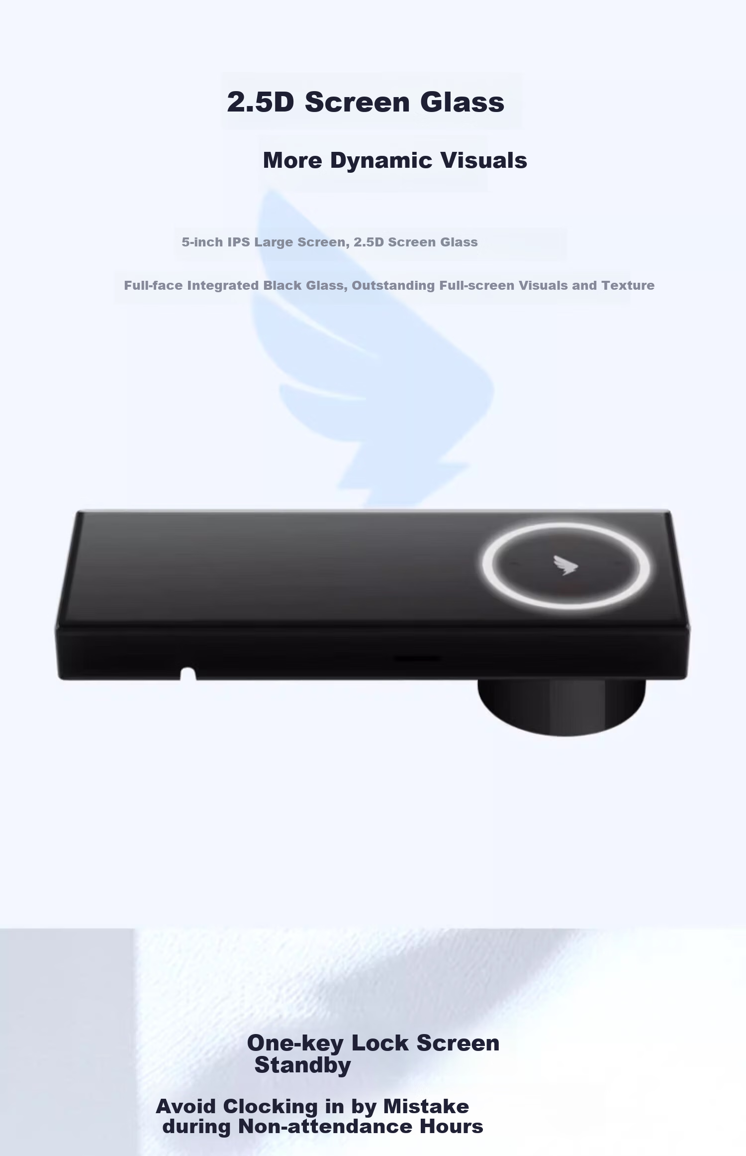 Dingding Intelligent Facial Recognition Attendance Machine, Wireless Smart Check-In Device, Dual-Lens Infrared Recognition Sign-In Machine M1Y-Ultra 5