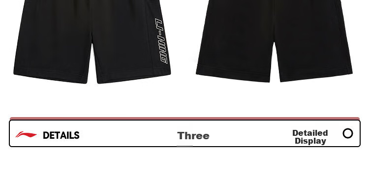 LI-NING Men's Fashion Casual Versatile Breathable Skin-Friendly Comfortable Sports Running Shorts 12