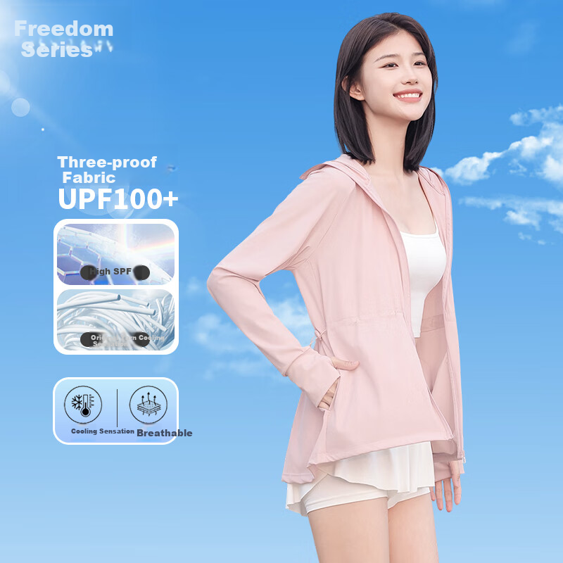 Freedom Style Women's Sunscreen Jacket 2026 New Summer Mid-Length Lightweight UV Protection Slim Fit Original Yarn Sports Skin Jacket