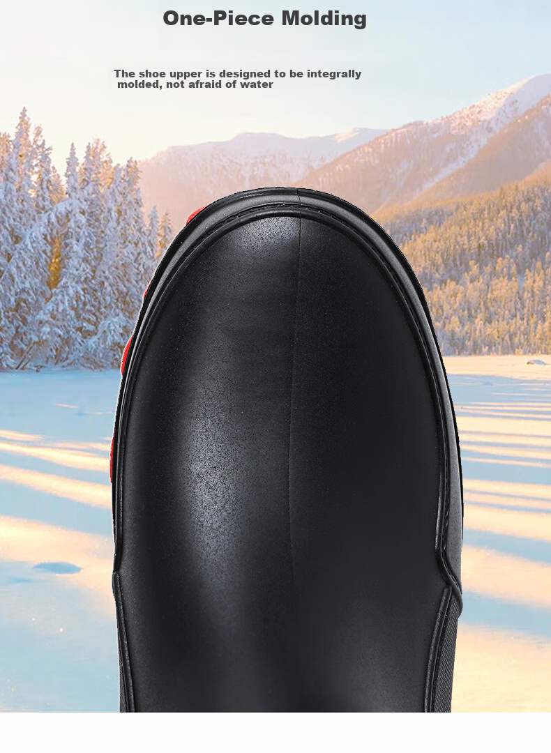 FOOTOPPO Rain Boots for Men, Mid-Calf Waterproof Shoes, Adult Water Boots, Fashionable Rubber Shoes, Water Boots for Wome 5