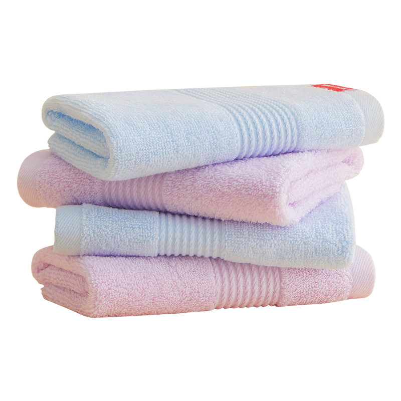 HOYO Japanese Children's Towels, Pure Cotton Antibacterial Face Wash Bath Small Towels Drool Bibs, 4 Pieces, Wisteria Purple/Ifan Sports