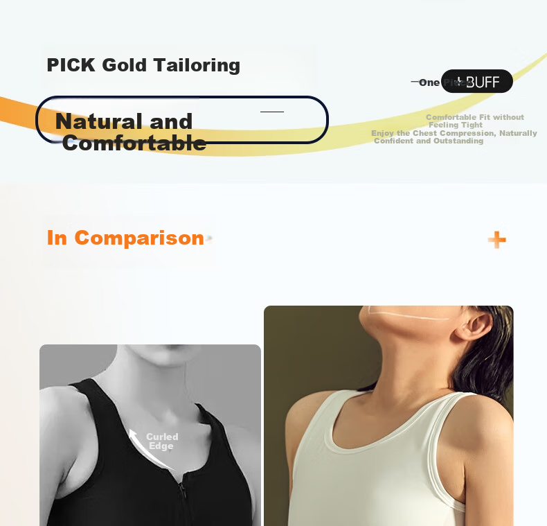 Bejirog Chest Binder, Bra for Large Breasts, Minimizing Vest, Chest Wrap for Women, Student Chest Shaper, Sports Bra 15