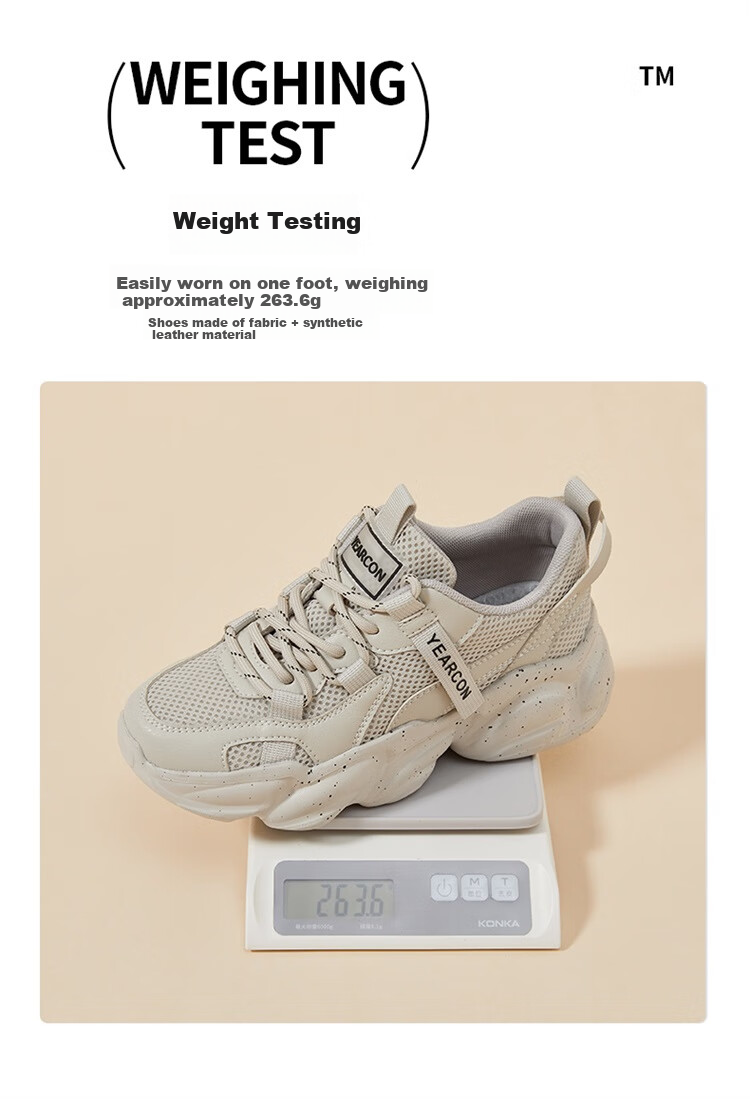 Yierkang Women's Shoes, Fashionable Classic Dad Shoes, Women's Mesh Breathable Casual Sneakers, Lightweight Footwear for Wome 10