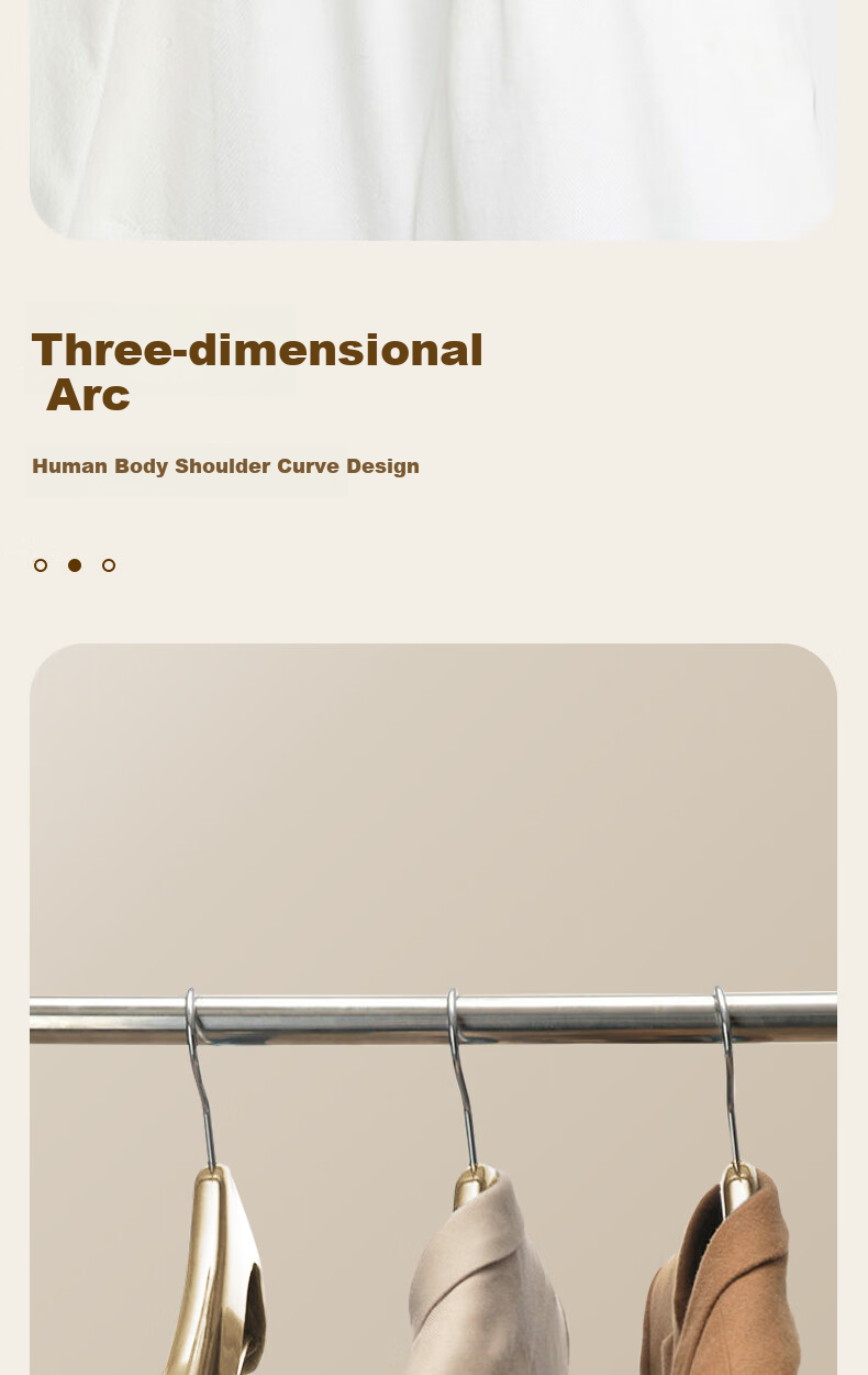 Bingyou Wide-Shoulder Coat Hangers, Set of 6, Non-Slip Grooved, Multi-Purpose Horizontal Rods, Luxury, Clothes Hanger, Garment Support, Drying Rack, Clothing Stand 5