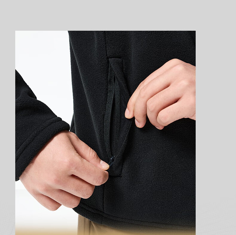 361° Unisex Autumn Winter Fleece POLARTEC Sports Plush Zipper Jacket Liner Fleece Coat 632533613-3 4