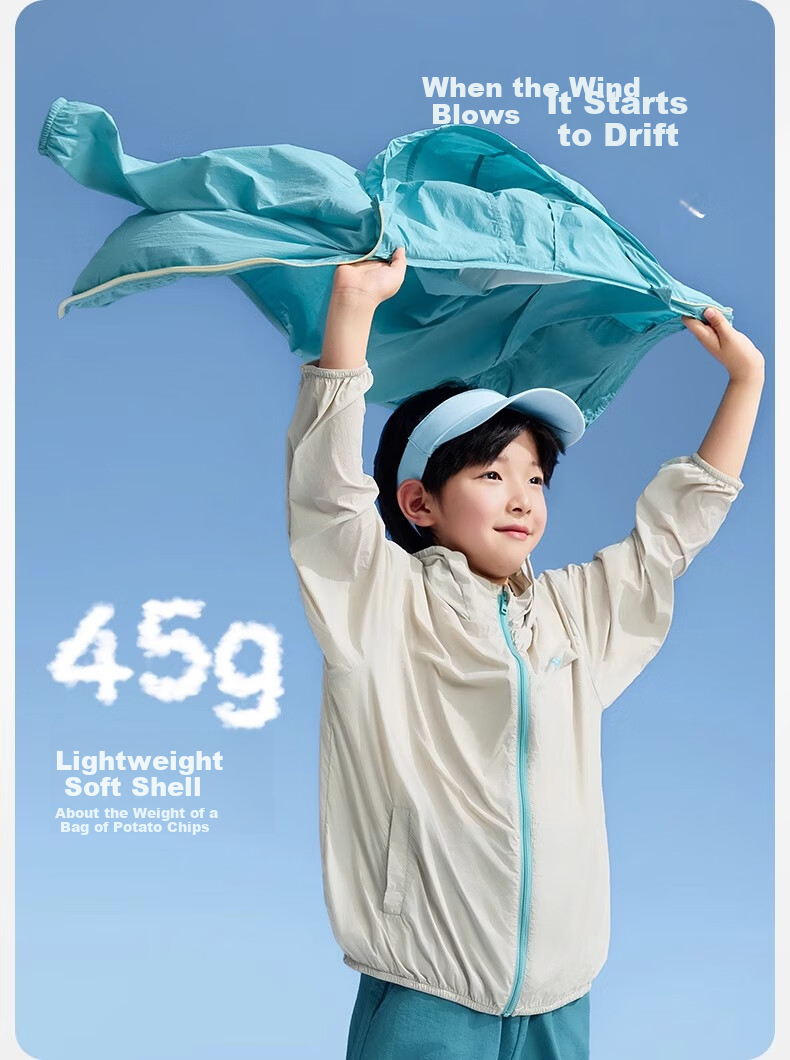 Zuoxi Boys' Sun Protection Clothing, Outdoor Children's Summer Sun Protection Thin Jacket, 2026 New Style Skin Coat, Blue, Size 110 8