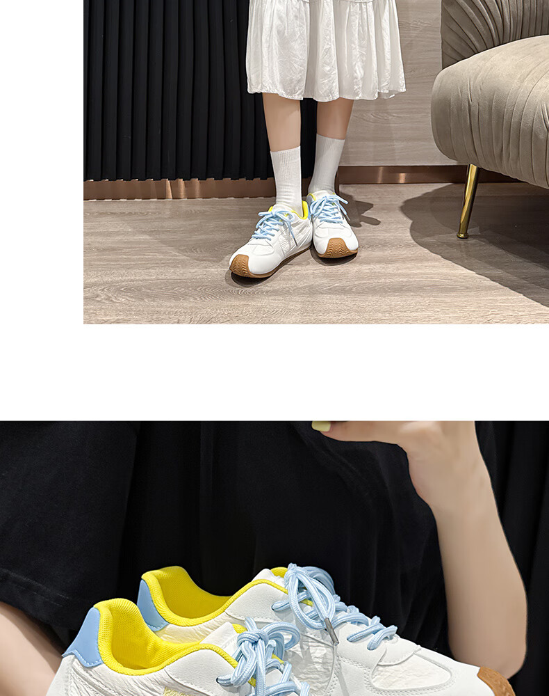 Warrior Official Women's Shoes 2026 Summer New Classic Soft Sole Breathable Sneakers Light Blue Size 39 14