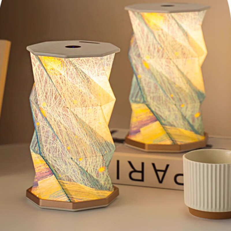 Jianyishijia Bedside Lamp, Bedroom Sleep Light, Plug-In And Rechargeable, High Aesthetic Value, Birthday Gift for Girls, Mood Light with Elegant Feel