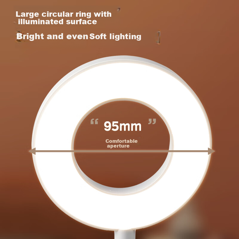 Midea Rechargeable Small Desk Lamp for Home, Student Study, Reading, Dormitory, Clip-On Bedside Lamp