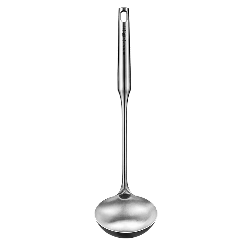Wang Mazi 304 Stainless Steel Large Soup Ladle Household Pot Ladle Hot Pot Serving Ladle Porridge Ladle Long Handle Chef Stir Fry Ladle Heat-Resistant Spoon