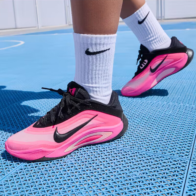 NIKE Women's Goddess Day Basketball Shoes, A'ONE EP Ajia Same Style Sneakers FZ8606-001 Black 40.5