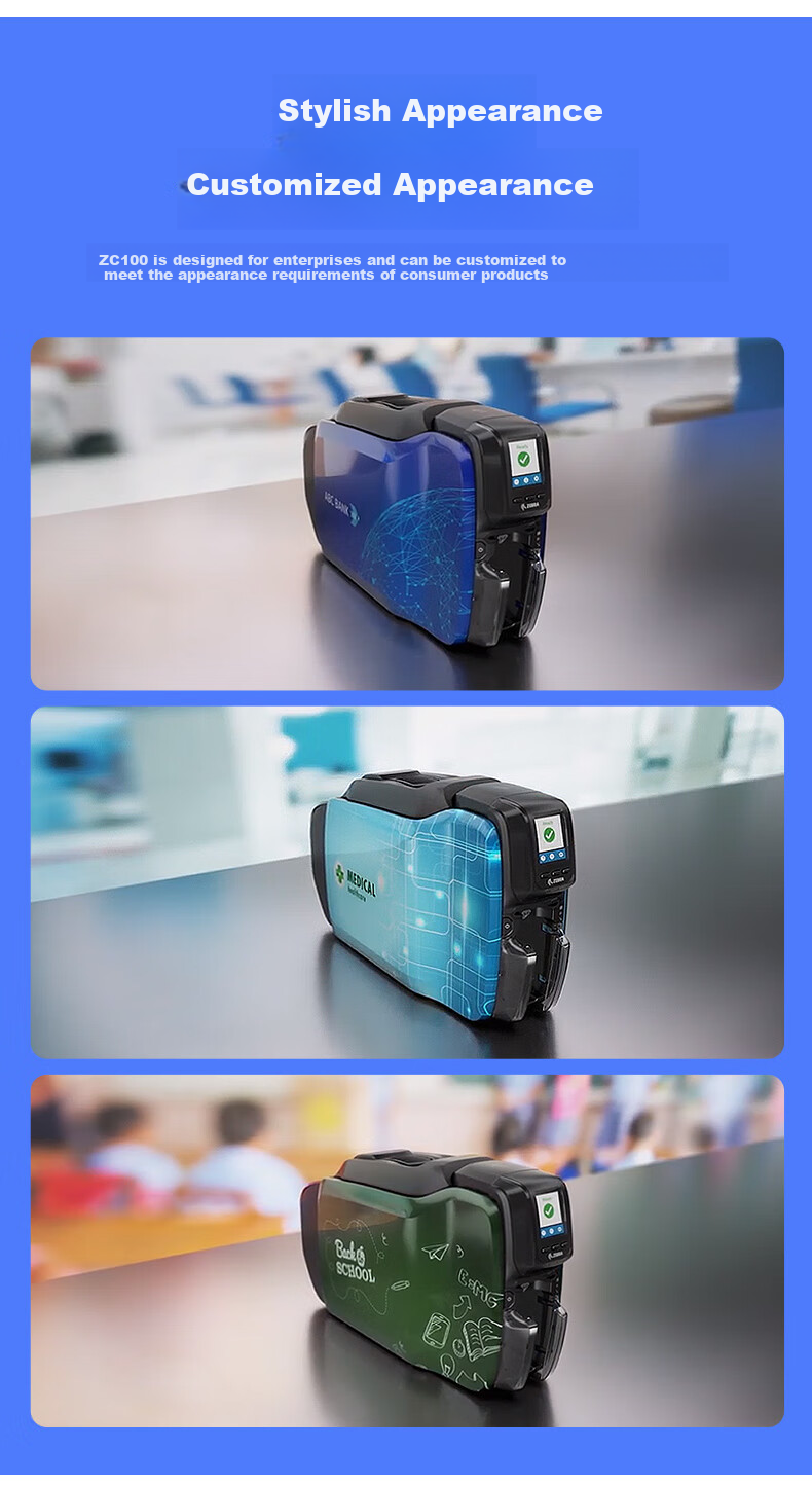 ZEBRA ZC100 ID Card Printer Dedicated Color Ribbon, 800300-250CN, 800300-250CN Color (200 Sheets/roll) 9