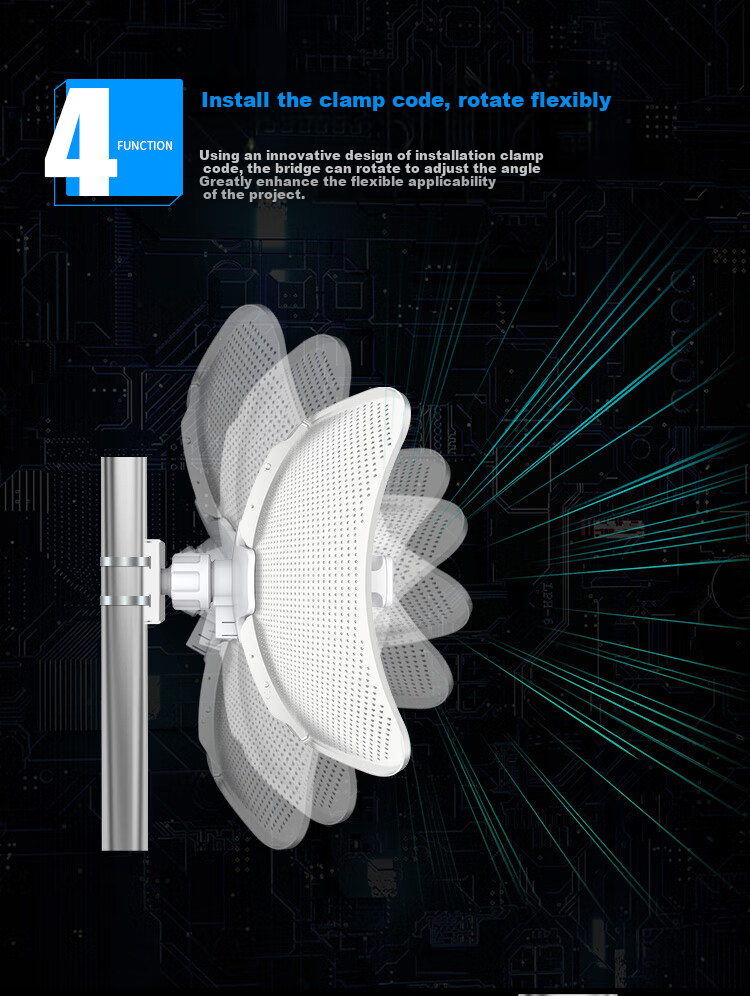 COMFAST Outdoor 11km Long-Range Transmission Bridge, 900Mbps 5.8G Anti-Interference CPE, Elevator Monitoring Transmission, Wireless WiFi Bridge, Outdoor AP Waterproof And Dustproof CF-E319A 10