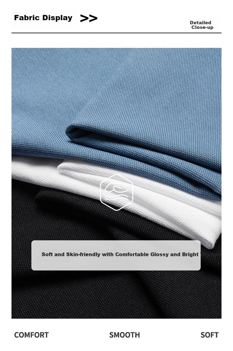 MONTAGUT Polo Shirt Short Sleeve for Men, Summer High-End Collared Cool Silk Breathable T-Shirt Half Sleeve, Misty Blue, 3XL/56 2