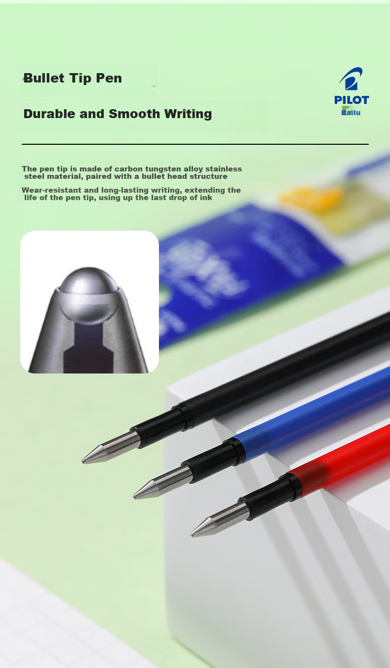 PILOT Erasable Multifunctional Pen Refill Bullet Tip Erasable Pen Signature Pen Ink Pen Refill Student Stationery Office Supplies LFBTRF30EF3L 0.5mm Blue 3-Pack 5