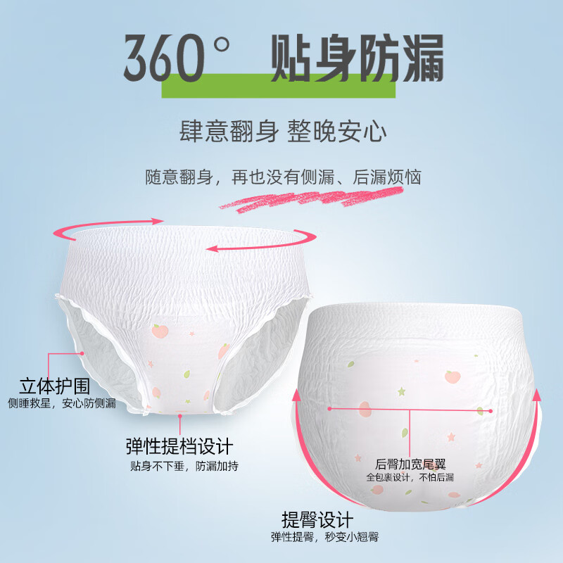 ZhiHu An Sleep Pants Leak-Proof Night Use Large Capacity Sanitary Pants Pull-Up Pants Women Menstrual Pads Size L*40 Pieces JD Self-Operated