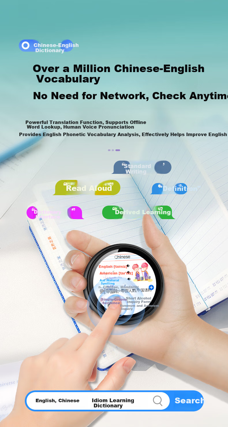 FAMUE BF03 32GB MP3/MP4 Player, Bluetooth Lossless Music Portable Player, Student English Listening And Repeating Device, Dictionary Learning Machine with Recording Function for Electronic Books 4
