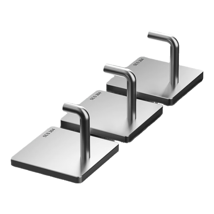 Xinpei 304 Stainless Steel Hook, No Drilling Required, Bathroom Towel Rack, Strong Adhesive Hooks, Wall-Mounted Storage Shelf for Bathroom And Toilet