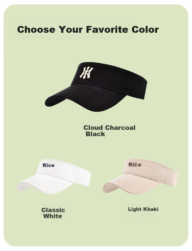 MOERCIAN Sun Visor Baseball Cap for Women, UV Protection Hat, Outdoor Sports Running Breathable Sweat-Absorbing Sunshade Cap 11