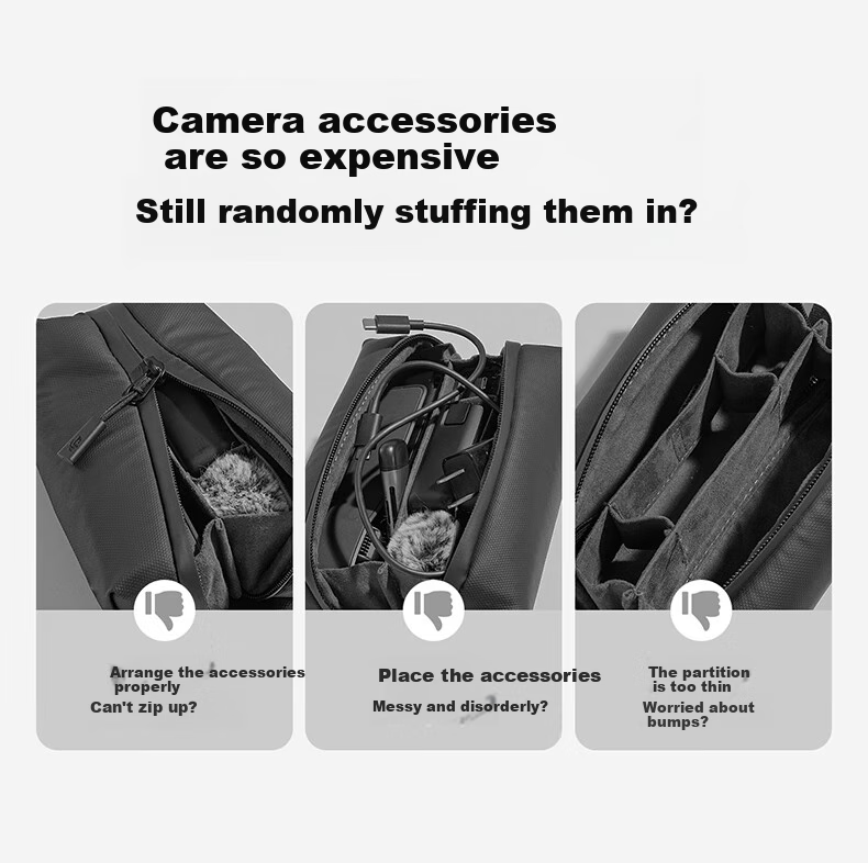 Llano DJI Pocket 4/3 Storage Case All-in-One Camera Bag Pocket Gimbal Protective Box Multi-Accessory Handheld Portable Travel Hard Shell Shockproof Pressure-Resistant Water-Resistant Bag 1
