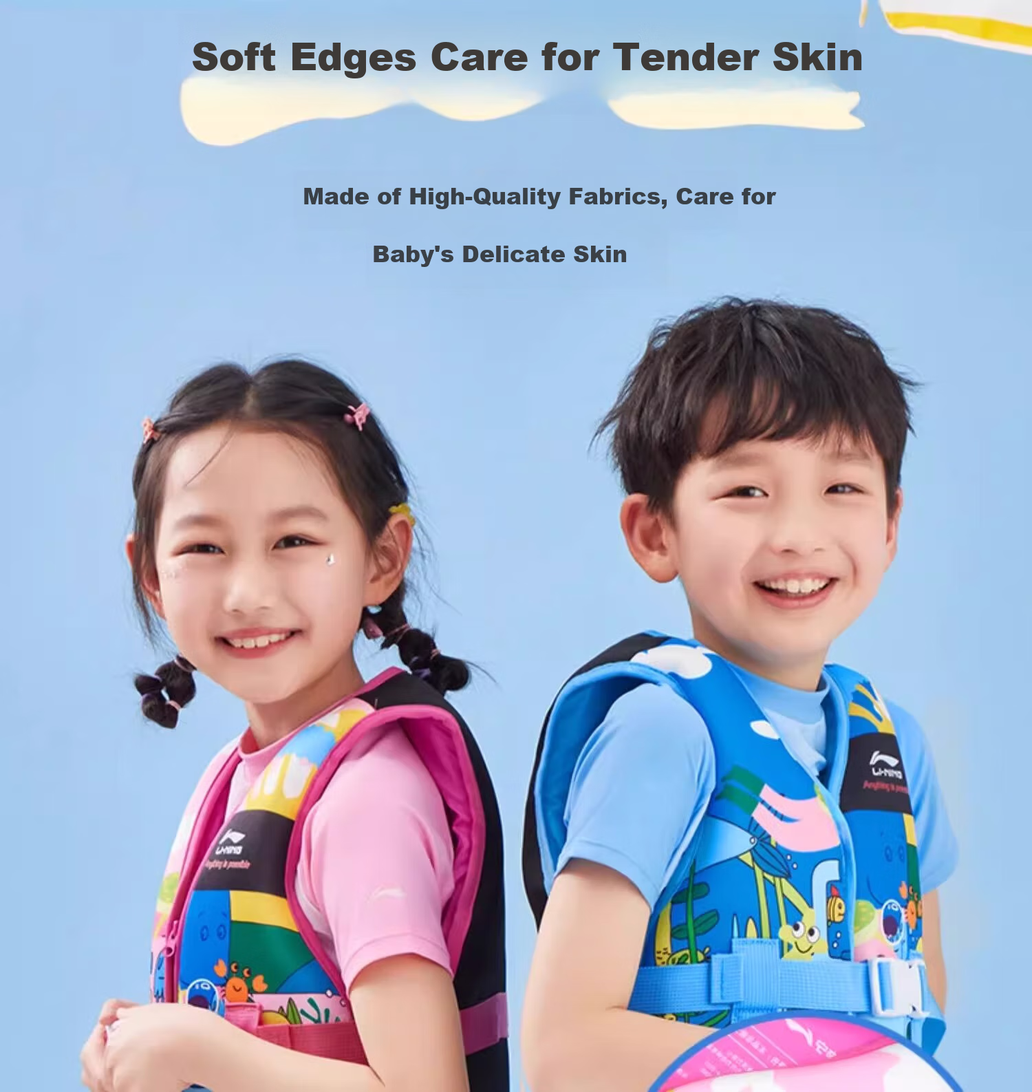 LI-NING Kids Life Jacket Buoyancy Vest Swimming Beginner Professional Safety High Buoyancy Swimwear for Children 9