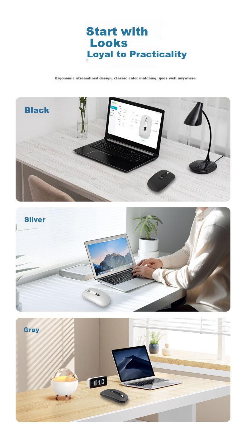 Langwo Ai Mouse, Smart Office Voice Input, LED Display, AI Writing And Drawing, Wireless Bluetooth Tri-Mode, Lifetime Free M131 Glacier White (Beijing Warehouse) 7