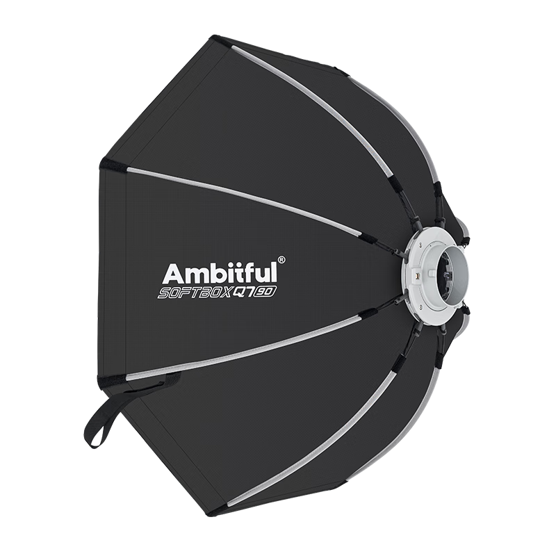 AMBITFUL ZhiJie Q7 Quick-Install Deep Octagonal 90CM Softbox with Bowens Mount Soft Diffuser for Godox SL150III Live Streaming Photography Light