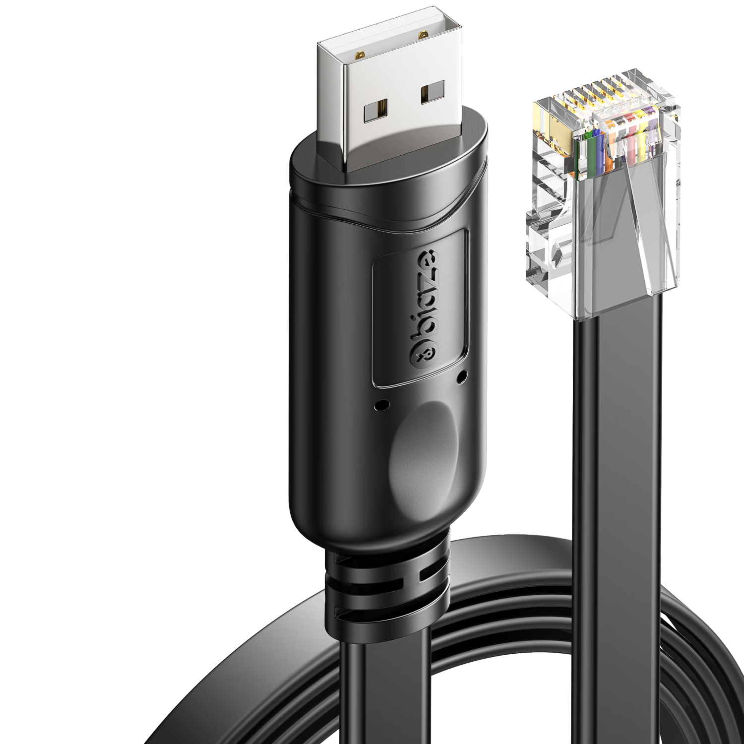 BIAZE Console Cable USB to RJ45 Network Debugging Configuration Controller Switch Router Ethernet Serial Cable Compatible with Hasee/Inspur/H3C etc. 1.8m