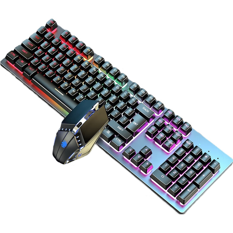Механическая клавиатура EWEADN GX300 с подсветкой и игровой мышью, проводной набор для геймеров и офиса