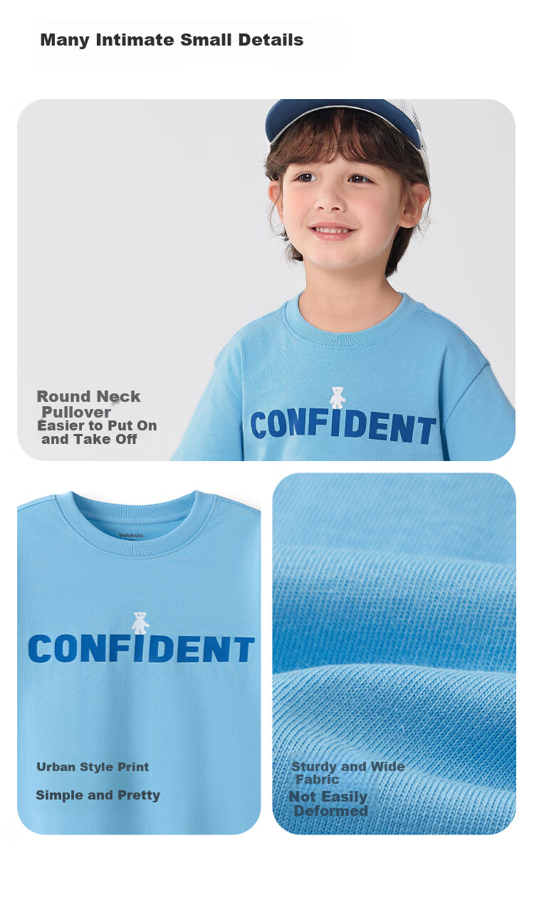 BALABALA Children's Short-Sleeve T-Shirt, Boys And Girls Top, Kids' Clothing Summer Wear [Same As In-Store], 202225117211 3