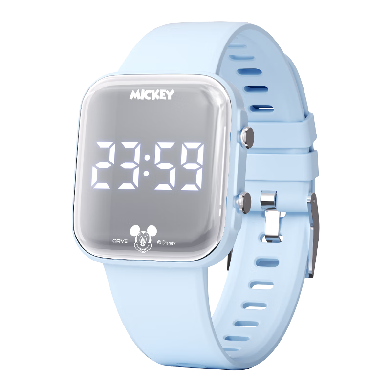 Disney Mickey Student Watch Youth Swimming Waterproof Sports Vibration Silent Alarm Electronic Watch for Middle and High School Boys