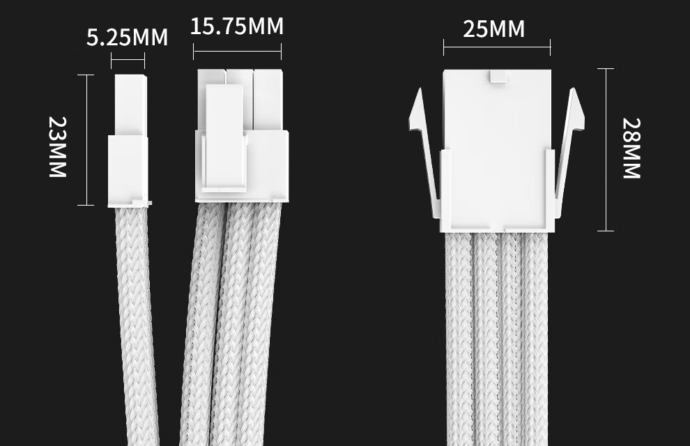BURLEFRAN Graphics Card Power Cable Extension Cord, Length 350mm, 8-Pin to 6+2-Pin Male to Female (8 to 6+2P), White 6