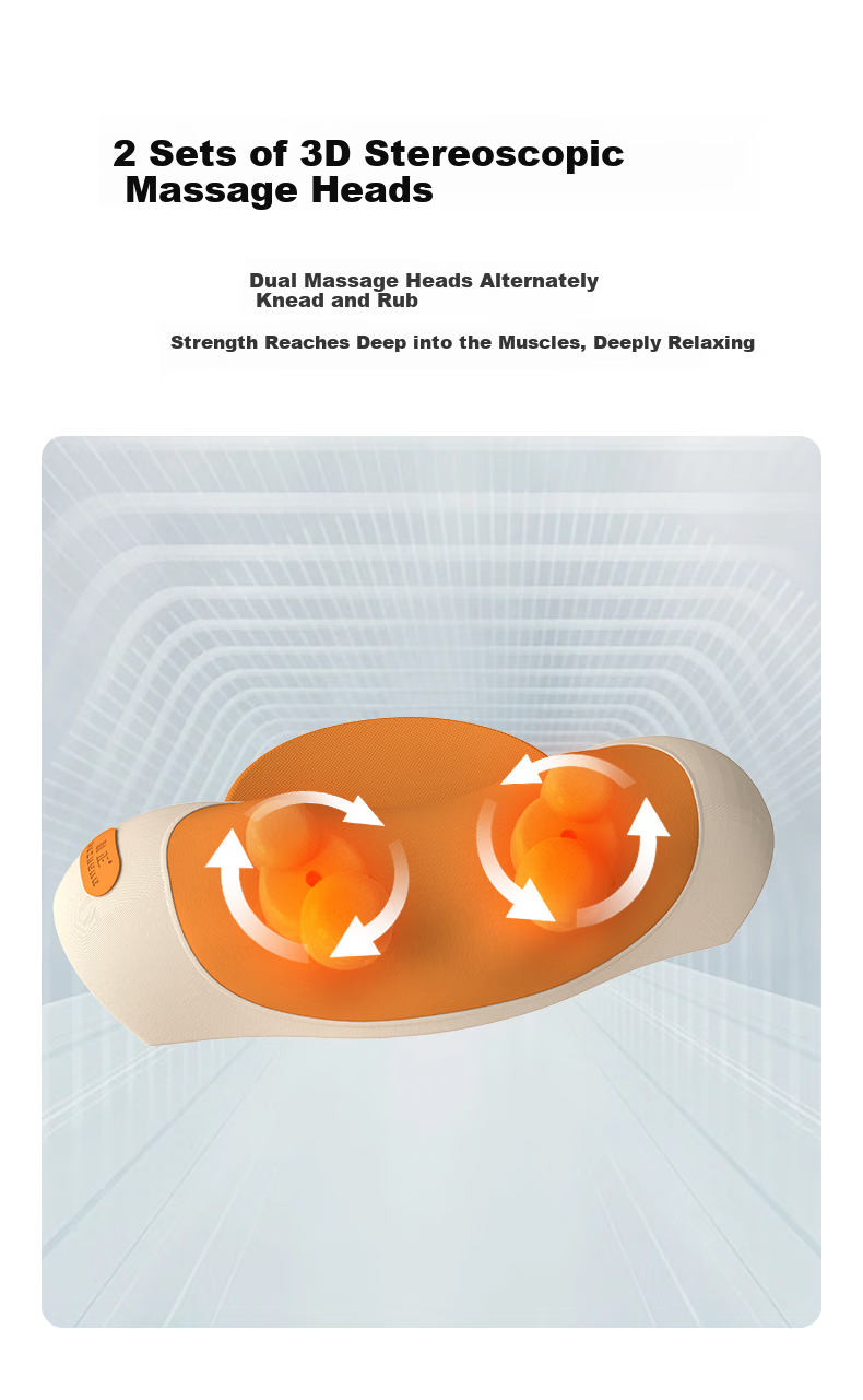 HEZHENG Cervical Massage Pillow, Shoulder And Neck Massager, Head And Neck Two-In Support Stretching Heat Therapy Pillow, Multi-Functional Massage Cushion for Waist Back Legs, Holiday Gift, Birthday Present for Girlfriend 8