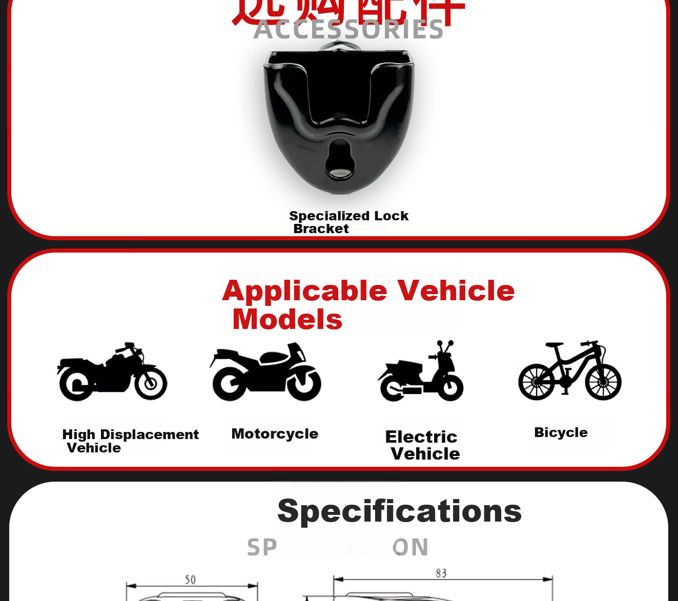 KOVIX KNX10 Motorcycle Disc Brake Lock, Alarm Lock, Mountain Bike Anti-Theft Lock, Electric Bike Lock, Waterproof Brake Disc, Scooter Lock 3