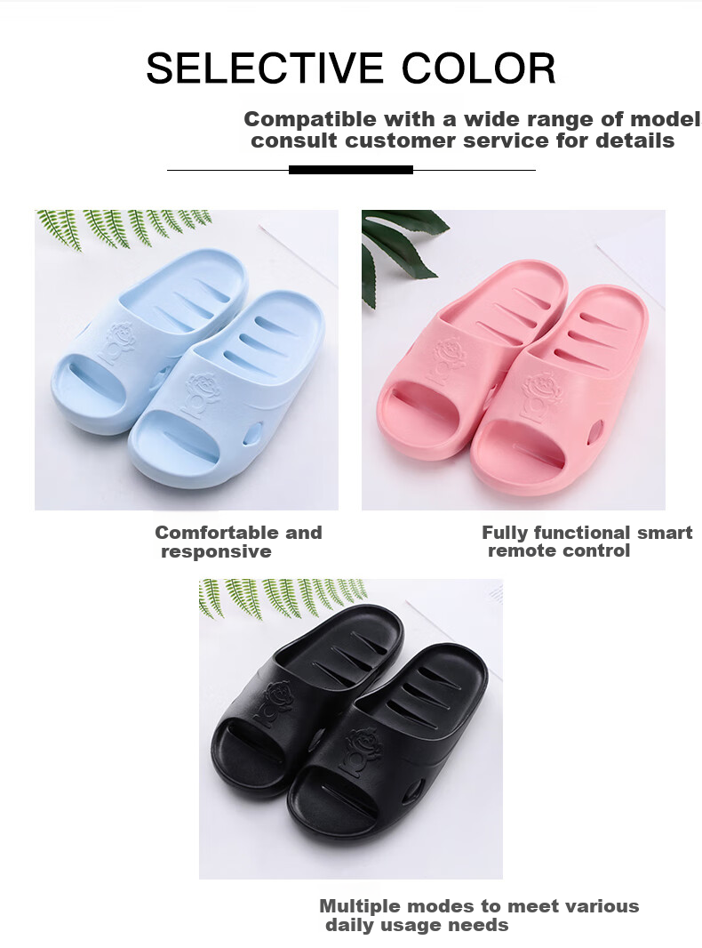 BAIHOU Side-Spouting Slippers for Men, Women And Children, Breathable Bathroom Fish-Shaped Home Slippers for Summer, Black, Size 40-41 10