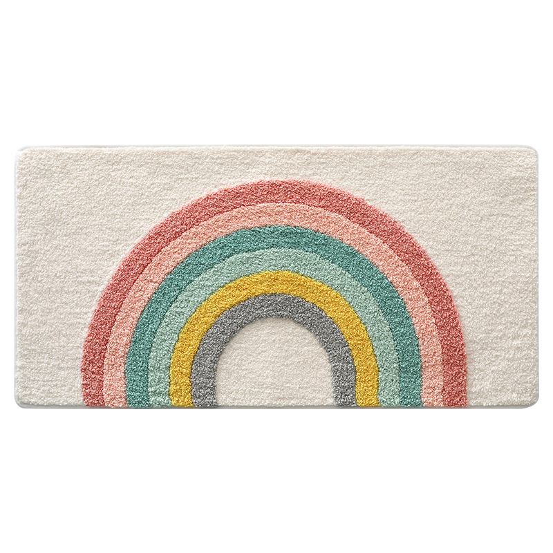 Dajiang Bathroom Mat, Toilet Entrance Absorbent Non-Slip Mat, Flocked Bath Mat, 50x100cm