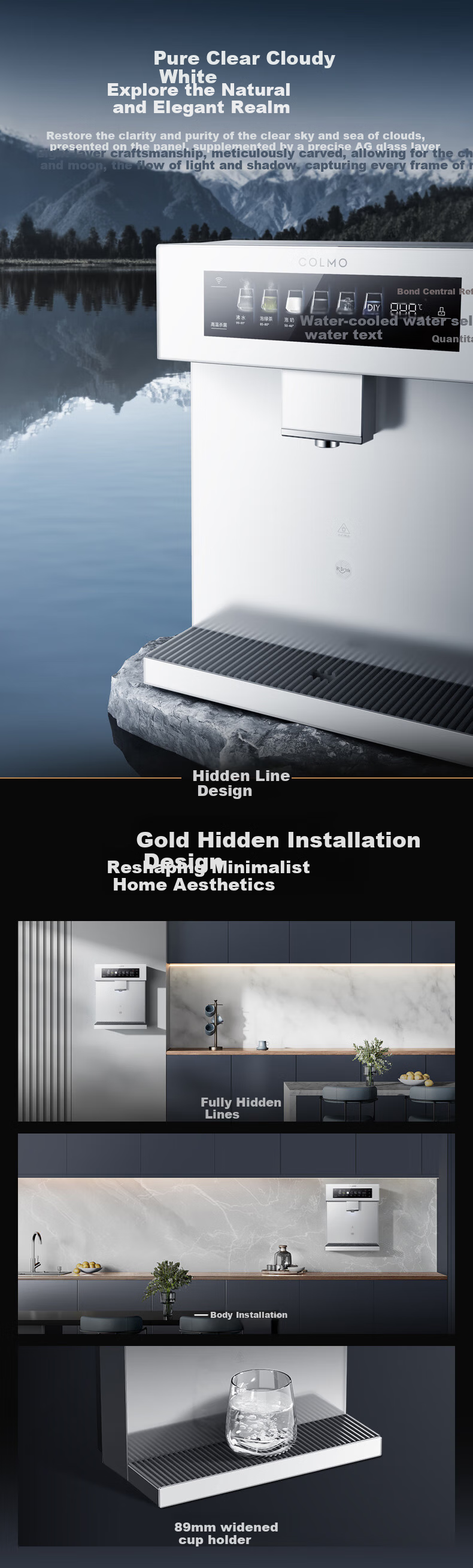 COLMO Water Dispenser Companion, Instant Hot Wall-Mounted Water Dispenser for Home Use, All-Flow Intelligent Sensor Water Dispenser with 6 Temperature Settings DA06 2