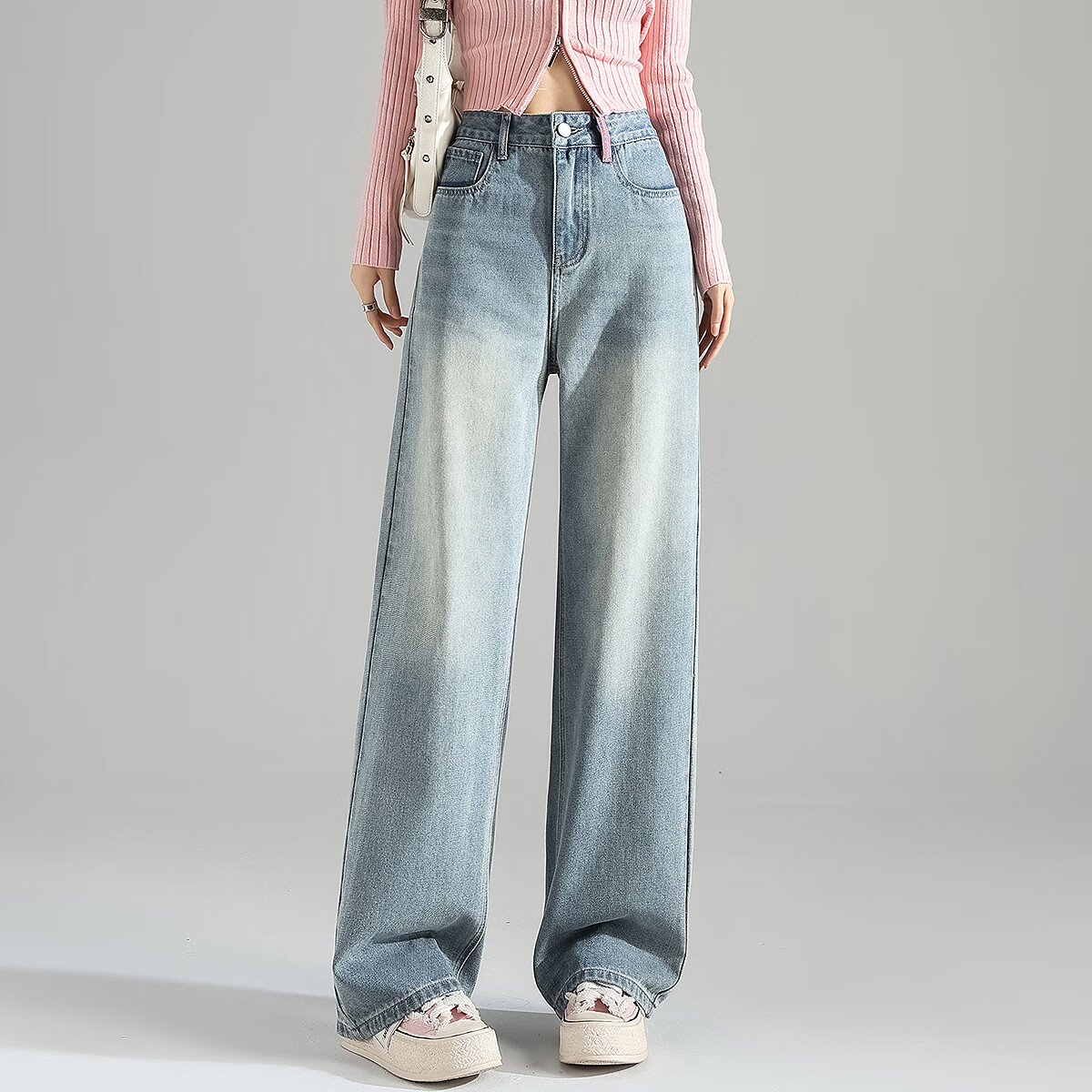 TonLion 2026 Autumn And Winter Women's Jeans, Straight-Leg Pants, High-End Versatile Long Trousers