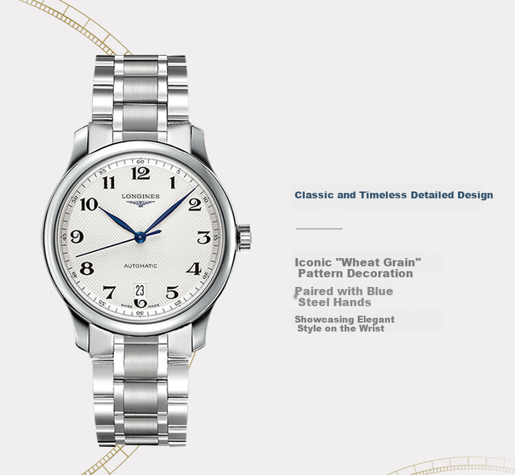 LONGINES Swiss Watch, Master Collection, Men's Steel Strap Mechanical Watch, L26284786 5