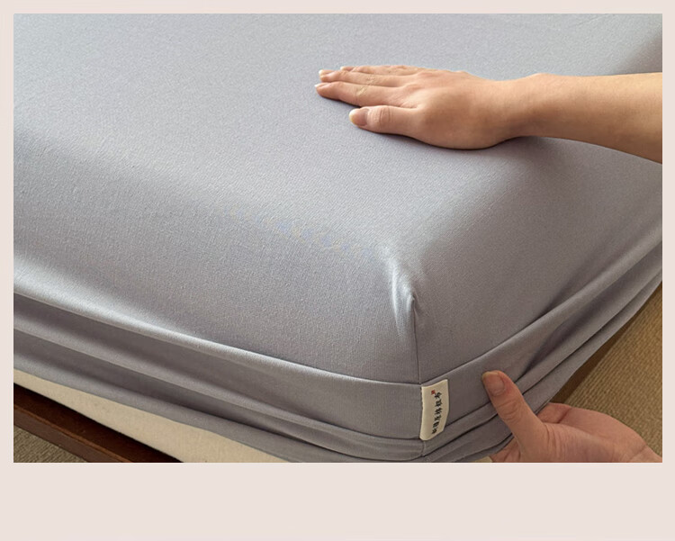 MUJI A-Class 100% Cotton Fitted Sheet Single Piece Mattress Protector Non-Slip Full Cotton All-Inclusive Bed Cover 1.8x2m 4