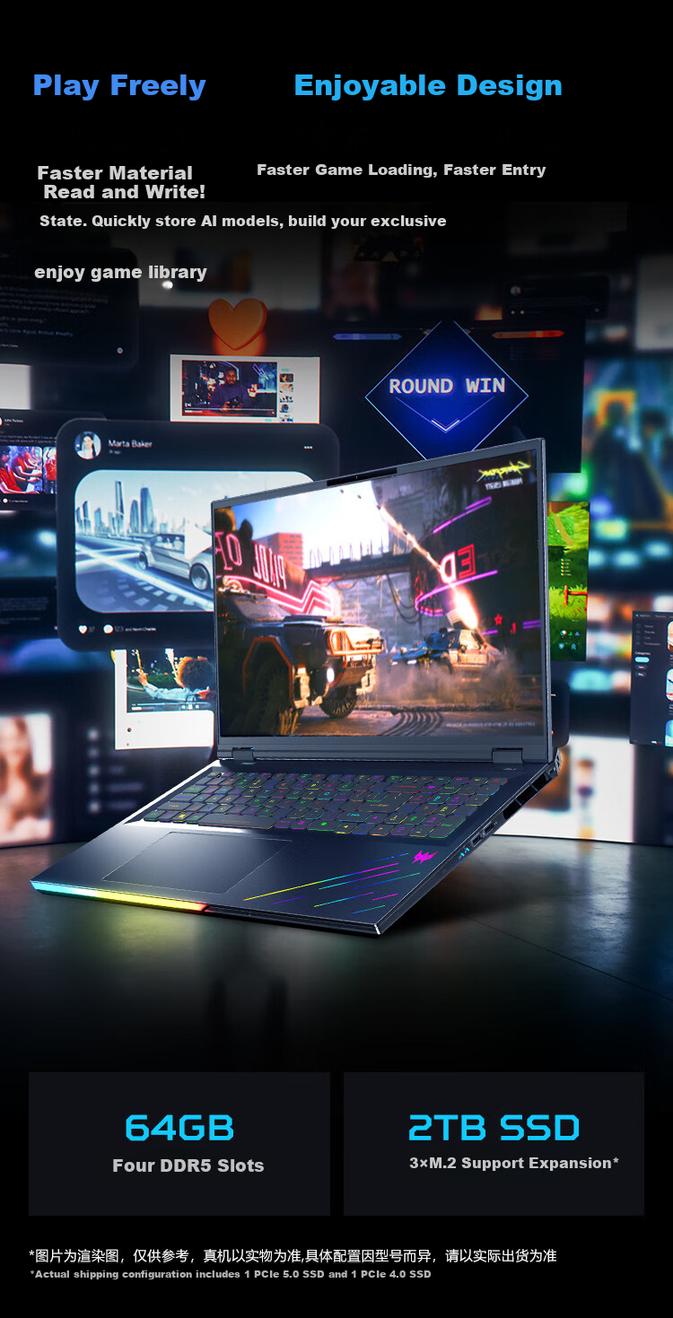 Acer Predator Battle Axe 9 Neo 16-Inch Gaming Laptop with Core I7-14650HX, 16GB RAM, 1TB Storage, RTX5060 GPU, 2.5K Display, 180Hz Refresh Rate 5