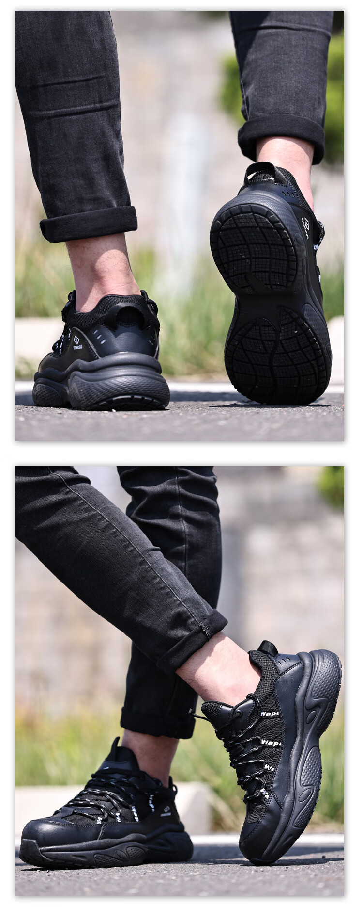 Dinggu Men's Safety Work Shoes Steel Toe Anti-Smash Anti-Puncture Odor-Resistant JD1630hei40 4