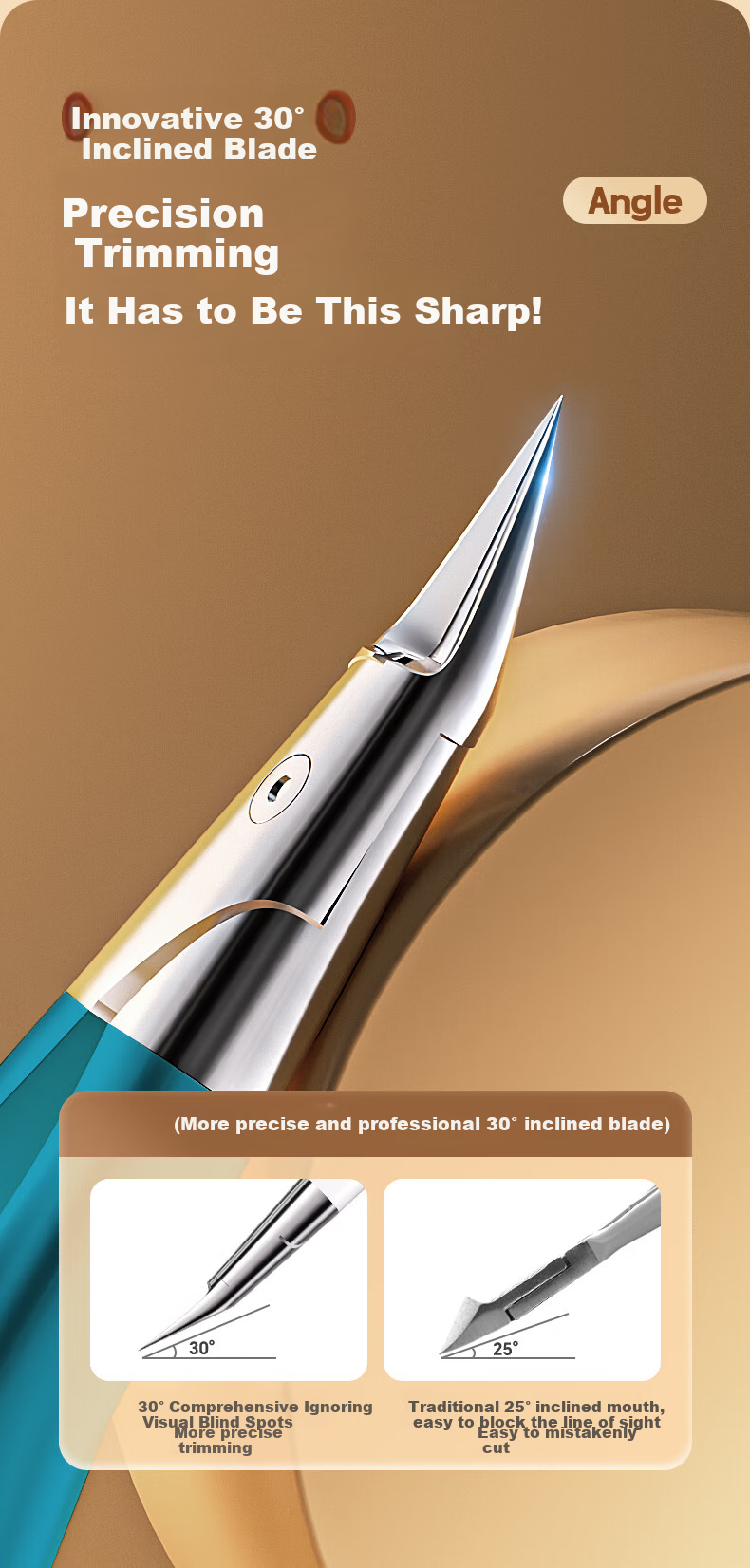 Huanlinkai Ingrown Toenail Specialized Nail Clipper, Pedicure Tool, Eagle Beak Pliers, Ingrown Toenail Scissors, Stainless Steel Nail Care Tool 5