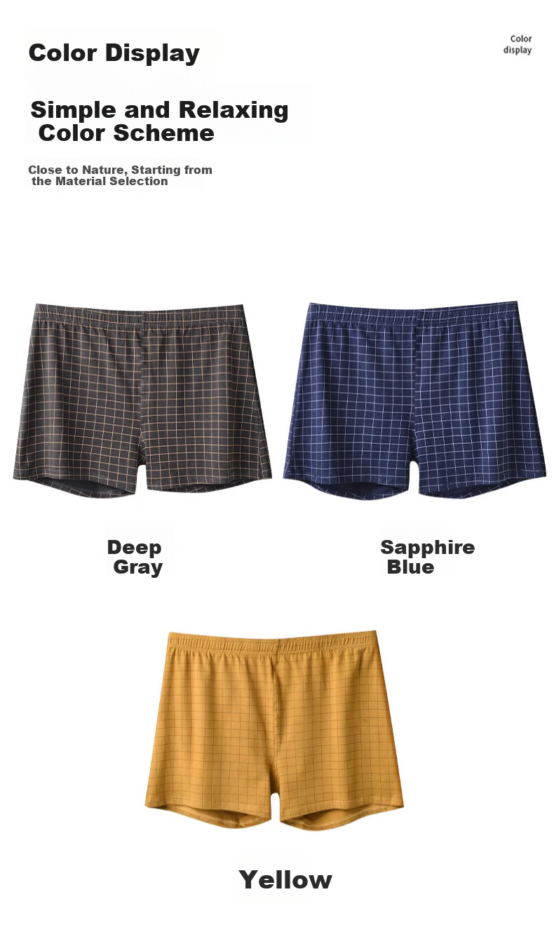 LangSha Men's Underwear, Aladdin Pants, Pure Cotton, Antibacterial, Breathable, Loose-Fitting Boxer Briefs, Large Size, Home Shorts, Sleep Shorts, Underpants 19