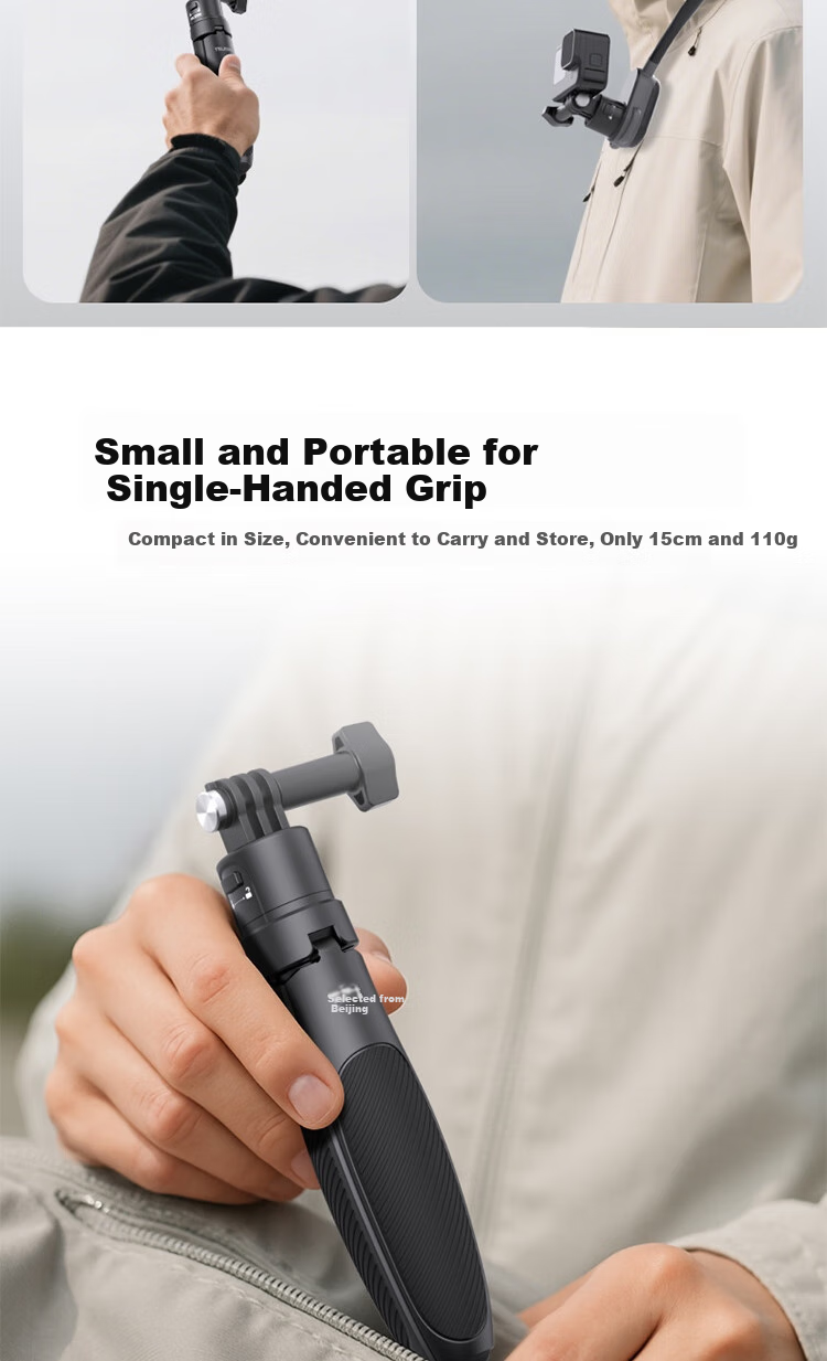 Jingxuan JINGDONG Self-Branded Quick-Release Mini Selfie Stick, Sports Camera Tripod Compatible with DJI Action 6/4, 5pro, GoPro Selfie Stick [Panoramic DJI 360] 6
